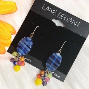 Boho Earrings Multi Bead Dangle Drops NWT